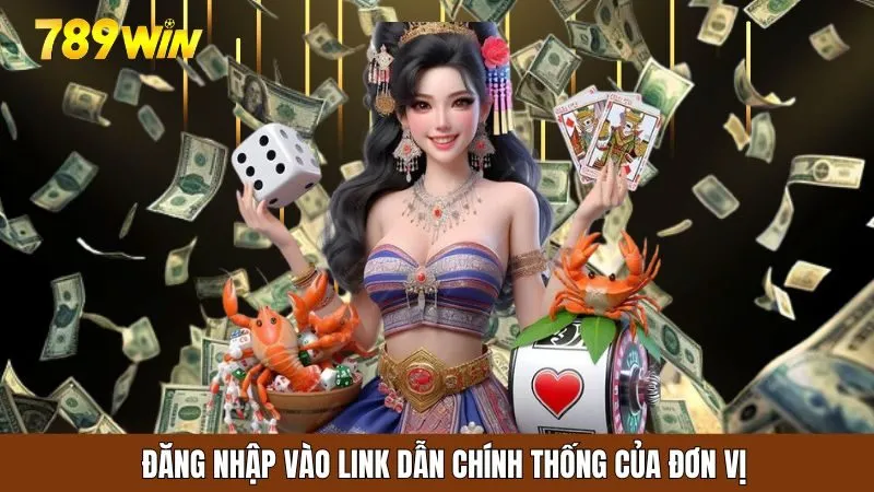 Đăng nhập vào link dẫn chính thống của đơn vị